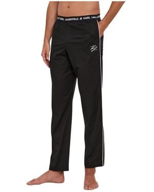 KARL LAGERFELD Nachtkleding ,Zwart ,Katoen Pyjamabroek