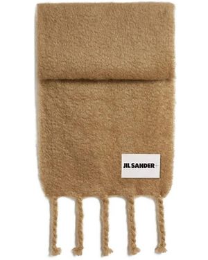 Jil Sander Sjaal Met Franje - Naturel