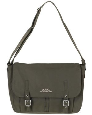 A.P.C. Tassen ,Groen ,Polyester Archive Messenger Bag