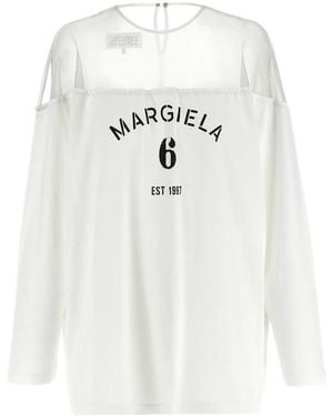 MM6 by Maison Margiela Long Sleeve Tops - White