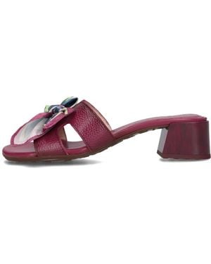Hispanitas Heeled Mules - Purple