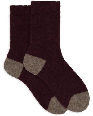 Gallo Bouclé Kurze Socke - Rot