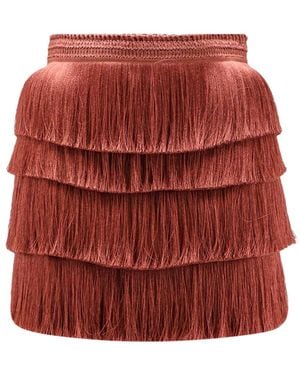 PATBO Amber Fringe Skirt - Rot