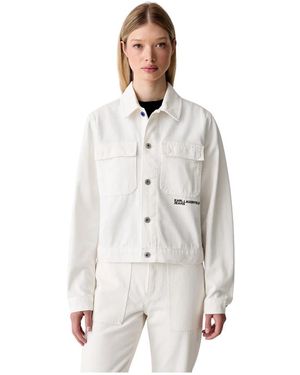 KARL LAGERFELD Regular-Fit Denim Jacket - Wit