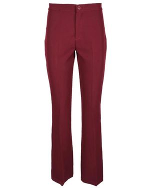 Think! Broeken ,Rood ,Polyester Polyester Elastaan Broek