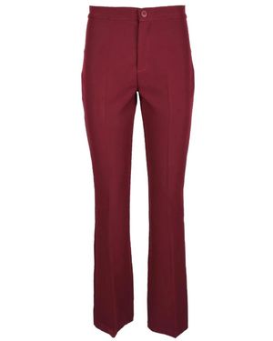 Think! Broeken ,Rood ,Polyester Polyester Elastaan Broek