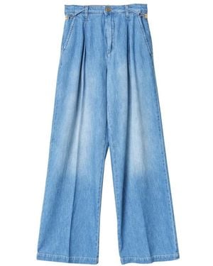 Gaelle Paris Wide Jeans - Blue