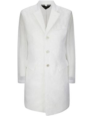 Comme des Garçons Single-Breasted Coats - White