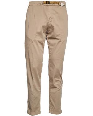 White Sand Slim-Fit Trousers - Natural