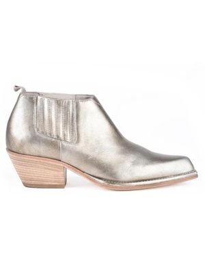 Vic Matié Texanino Lederschuhe Mit 5,5 Cm Absatz - Grau