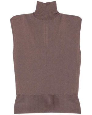 Rick Owens Maglia Sl Turtle - Braun
