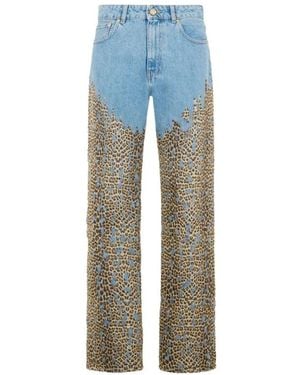 Roberto Cavalli Rechte Jeans - Blauw