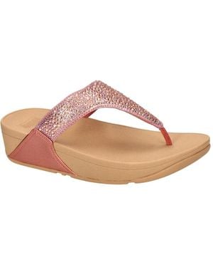 Fitflop Lulu Crystal-Mix Metallic Zehensteg - Pink