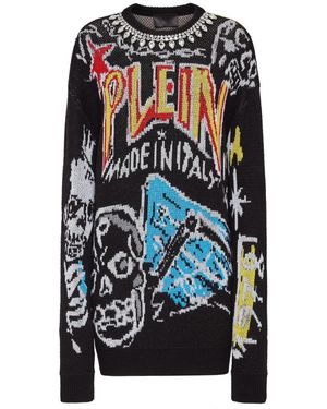 Philipp Plein Round-Neck Knitwear - Negro