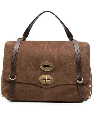 Zanellato Tassen ,Bruin ,Leer Postina Re Jones Nabuk Small Tote Bag