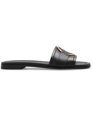 Moncler Bell Sandalen Aus Glattem Leder - Schwarz