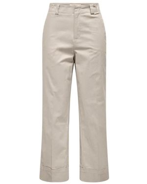 ONLY Broeken ,Leer Wide Leg Tailored Broeken - Grijs