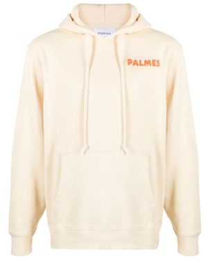 Palmes Hoodies & Sweatvesten ,Wit ,Katoen Hoodie - Naturel