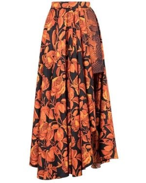 Roberto Cavalli Maxi Skirts - Orange