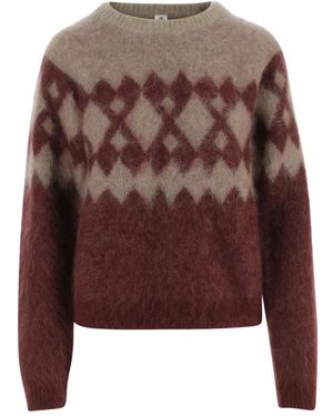 THE GARMENT Round-Neck Knitwear - Marron