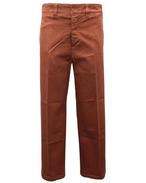 Department 5 Straight Trousers - Red