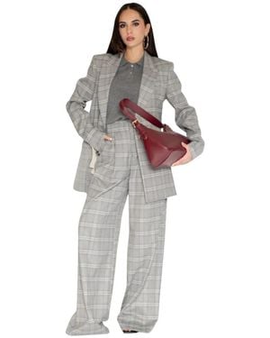 Mar De Margaritas Wide Trousers - Grigio