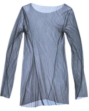 Cortana Tops ,Grijs ,Nylon T De Tul Tulle Top - Blauw