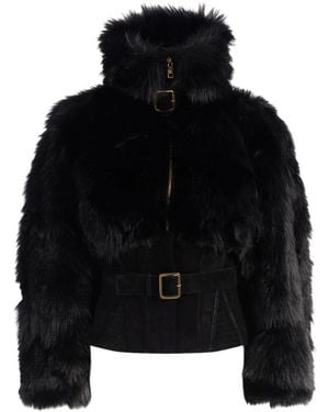Elisabetta Franchi Faux Fur & Shearling Jackets - Negro