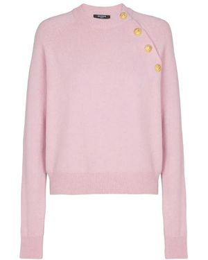 Balmain Round-Neck Knitwear - Rose
