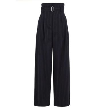 SOLOTRE Straight Pants - Blue