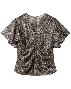 Sofie Schnoor Overhemden ,Veelkleurig ,Katoen Leelasw Blouse Met Print - Grijs