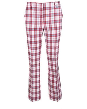 L'Autre Chose Elegante Baumwollmischung Hose - Rot