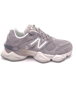 New Balance Fitness ,Paars ,Leer 9060 Hardloopschoen - Grijs