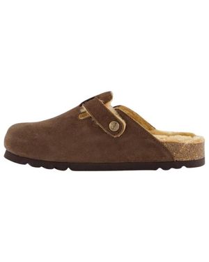 Scholl Schoenen ,Bruin ,Suède Fae New F Clog
