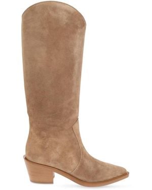 Gianvito Rossi Schoenen ,Leer Waylon Boot - Bruin