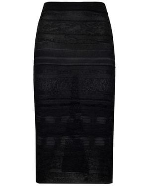 Laneus Midi Skirts - Black