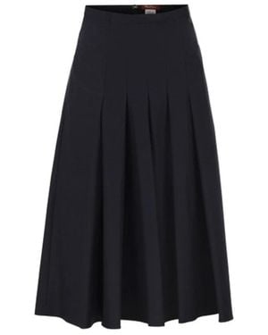 Max Mara Rokken ,Blauw ,Katoen Mstvolume Midi Rok