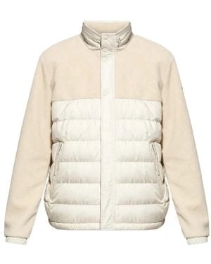 Moncler Mistral Teddy Kurzmantel Daunenjacke - Weiß