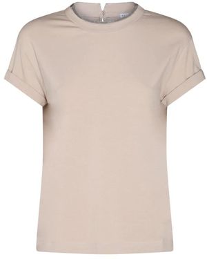Brunello Cucinelli T-Shirts - Natural