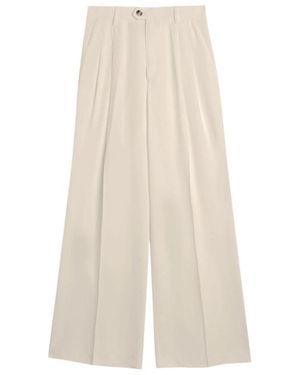 Sand Wide Trousers - Neutro