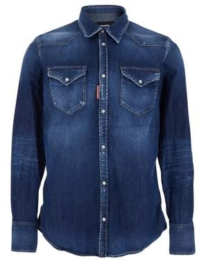 DSquared² Fashion Western Shirt - Blau