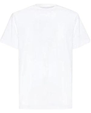 Missoni Tone-Op-Tone Zig Zag Katoenen Jersey T-Shirt Met Ronde Hals - Wit