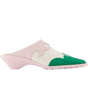 Camper Anita Panelled Leather Mules - Grün
