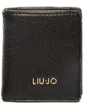 Liu Jo Accessoires ,Zwart ,Leer Portemonnee Van Imitatieleer