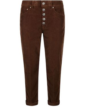 Dondup Cropped Trousers - Brown
