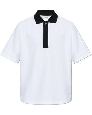 Lanvin Cotton Piqué Polo - Wit
