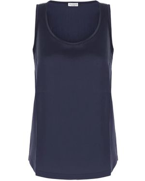 Brunello Cucinelli Sleeveless Tops - Bleu
