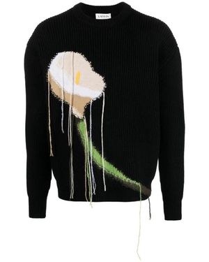 Lanvin Round-Neck Knitwear - Black