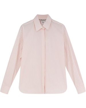 Max Mara Baumwollhemd Mit Verdeckter Knopfleiste - Pink