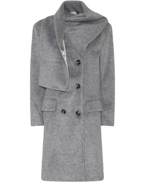Bruuns Bazaar Double-Breasted Coats - Grigio